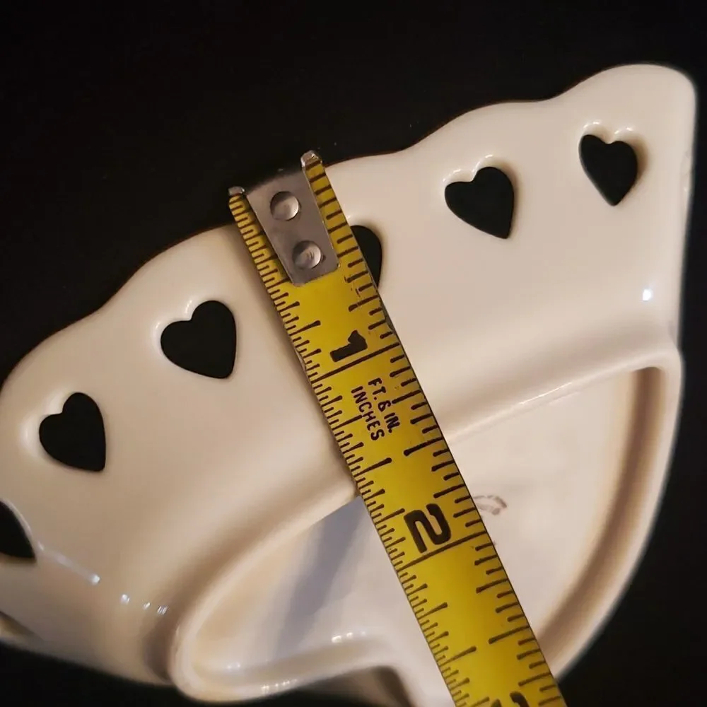 Small Vintage Lenox Heart Shaped Dish with Heart Shaped Cutouts Gold Trim